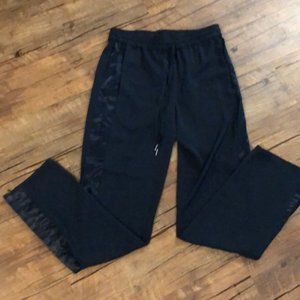H&M Navy Satin Strip Track Pants/Slacks